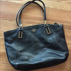 Coach Soft Black Leather Tote - Excellent Condition